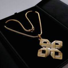 D`Orlan gold necklace & pendant, enamel coiled gilt chain, 1980s, Canadian